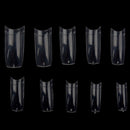 500pcs false nail tips acrylic pieces transparent color French style B1R1