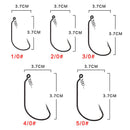 50Pcs/Box Sea Offset Hook 1/0#2/0#3/0#4/0#5/0# Carp Fishing Crank Hooks Big