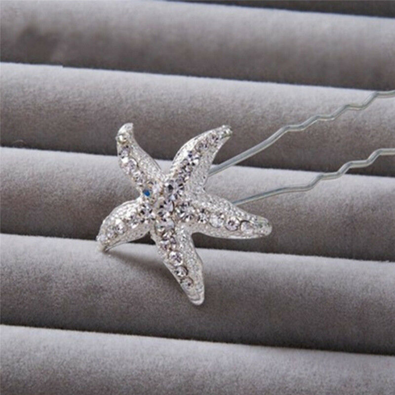 6pcs Girl Starfish Braid  Hairpin Headdress Wedding Party Hair Accessories ly