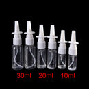 2x Transparent Plastic Nasal Pump Spray Bottles Mist-Nose Bottles 10/20/30ml!N