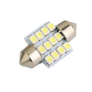 Car 12 SMD LED 3528 31mm Interior Dome Festoon Bulb Light Lamp White DC 12V