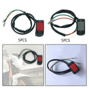5pcs Motorcycle Handlebar Flameout Startup Switch Red-modification parts