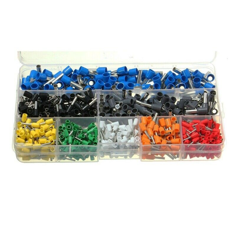 800pcs Cable Wire Terminal Connector with Hand Ferrule Crimper Plier Crimp  V3X2