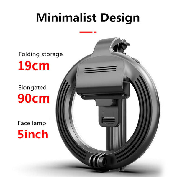 LED  Light Dimmable Phone Selfie Stick Tripod Stand Lamp Live Streaming