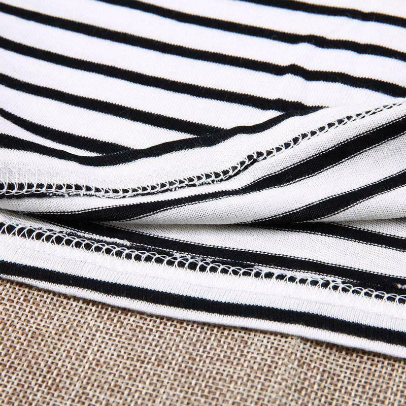 Long Sleeve Nursing T-Shirt for Pregnant Women Striped Maternity Clothes