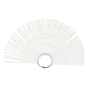 50 Piece Fan-Shaped False Nail Art Polish Gel Display Chart 150 Tips Clear