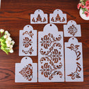 7pcs/Lot Plastic Cake Stencil Cake Decoration Sugar Sieve Cake Mold Stencil