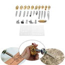 28pcs Wood Burning Pen Tips & Stencil Set Soldering Iron Working Carving Burner