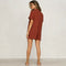 Summer Short Sleeve Jumpsuit Linen Button Playsuit Women Solid V-Neck Casua H9M5