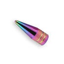 4* Neo Chrome Spiked Valve Stem Cap Aluminum Tire Air Car Truck Bike SUV Wheel