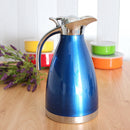 1.5L Stainless Steel Tea Water Pot Double-Wall Insulated Coffee Carafe Blue