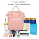 Pure Color Mommy Travel Backpacks Nylon Large Maternity Nappy Bags (Pink)