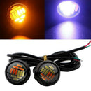 4 Pcs Car 12V 23Mm Dual Color Switchback 4014 12 Led Drl Eagle Eye Daytime  R7H8