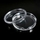 20 Pcs Small Round Transparent Plastic Coin Capsules Box 22mm & 25mm R7F6