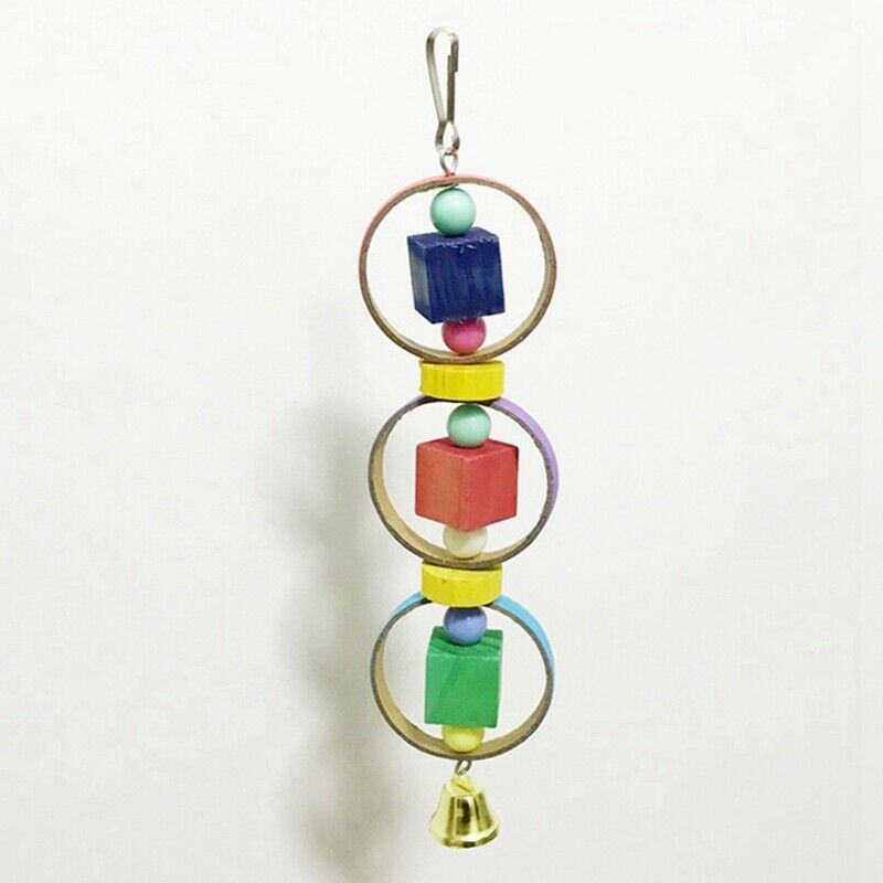 2 Packs Bird Swing Chewing Toys Parrot Hammock Bell Toys Suitable for Small