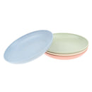 4 Pieces Round Plate Set 8 inch Ultra-Portable Dinnerware Set Detachable Plates