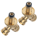 2x Brass Propane Tank Y Splitter Adapter 2 Way LP Gas Adapter Tee