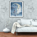 5D DIY Full Drill Diamond Painting Moon Face Cross Stitch Mosaic Craft Kit