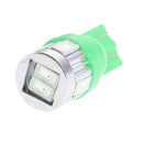 2pcs T10 6-SMD 5630 LED Bulb Wedge Light for Car Motorcycle Boat Green