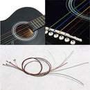 Acoustic Guitar Strings Guitar Strings One Set 6Pcs Rainbow Colorful Color â„–[