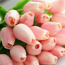 31Pcs Tulip Artificial Flower Artificial Bouquet Real Contact Flower for Fa