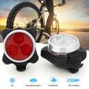 3LED USB Charging MTB Mountain Bike Outdoor Cycling Headlight+ Taillight Set