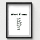 Nature Solid Simple Wooden Frame A3 Black Wood Frame with Mats for Wall Mou