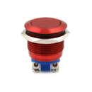 1PC 19mm waterproof red momentary metal push button switch flat top switch Bj