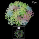 50Pcs Fluorescent Snowflake Luminous Star DIY Creative Decorati%!