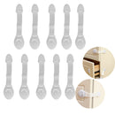 10pc Child Drawer Drawer Cabinet Door Locker Safety Lock Lengthened Latch