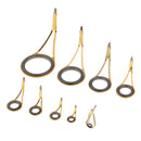 Pack of 9 Pieces Fishing Rod Guide Fishing Rod Eye Ring for Rod Building Kit