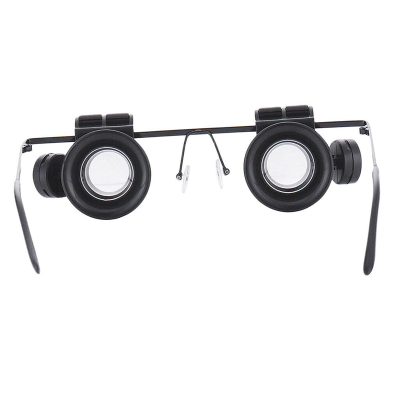 Headband Magnifying Glasses w/ LED Light Watchmaker Jewelry Repair Kits