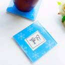 Glass Photo Frame CoasterS with Changeable Photo Slots for Decor