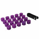 20 pcs Purple Plastic Wheel Lug Nut Bolt Cover Cap with Removal Tool for Ca I7U5