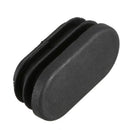 Oval Table Chair Leg Tube Pipe Insert End Cap 40mm x 20mm 20pcs Black V1G9
