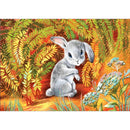 5D DIY Diamond Painting Animals Full Round Drill Rhinestone (Rabbit) A