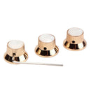 Pack of 3 Golden Volume Tone Speed Control Knobs for Electric Guitar/Bass