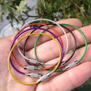 5PCS Lots Stainless Steel Wire Keychain Cable Key Ring Chains For Outdoor Hiking