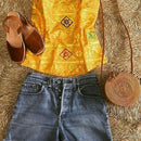 Round Women Summer Rattan Bag Handmade Woven Beach Cross Body Bag Circle Bo