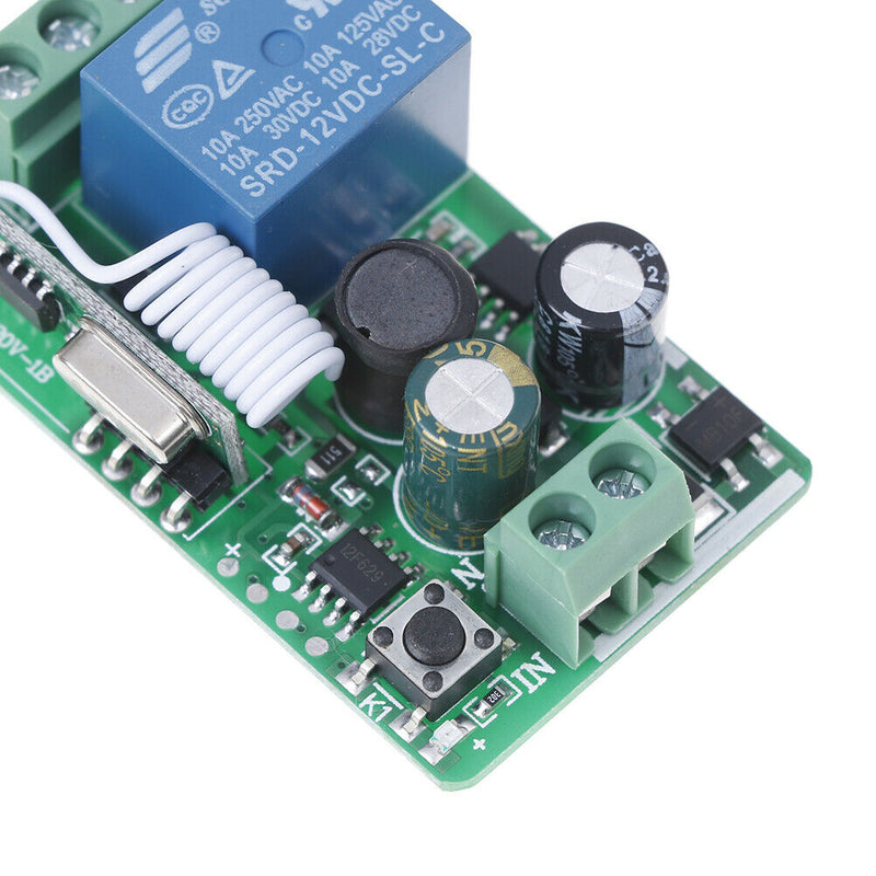 1-Channel AC 220V Wireless RF Remote Control Receiver Relay Switch 433MHz