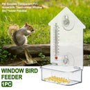 Transparent PVC With Thermometer Home Pet Supplies Practical Window Bird Feeder
