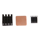 3Pack Heat Sink Aluminum +Copper Cooling HeatSink Radiator For Raspberry Pi