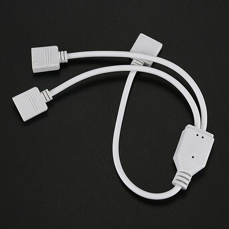 1 to 2 Female 5 Pin Flexible Connector RGBW LED Strip Splitter Cable White X7G7