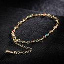Fashion Women Zircon Star Sun Foot Chain Barefoot Anklet Casual Jewelry