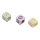1000 Pcs Acrylic Spacer Beads Square Mixed 6mmx6mm(2/8 inch x2/8 inch) W2L1