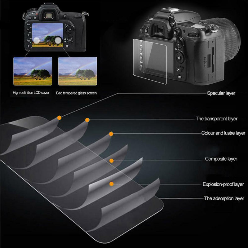 8H 0.55mm Tempered Glass Screen Protector DSLR Camera LCD Film for Nikon D5600