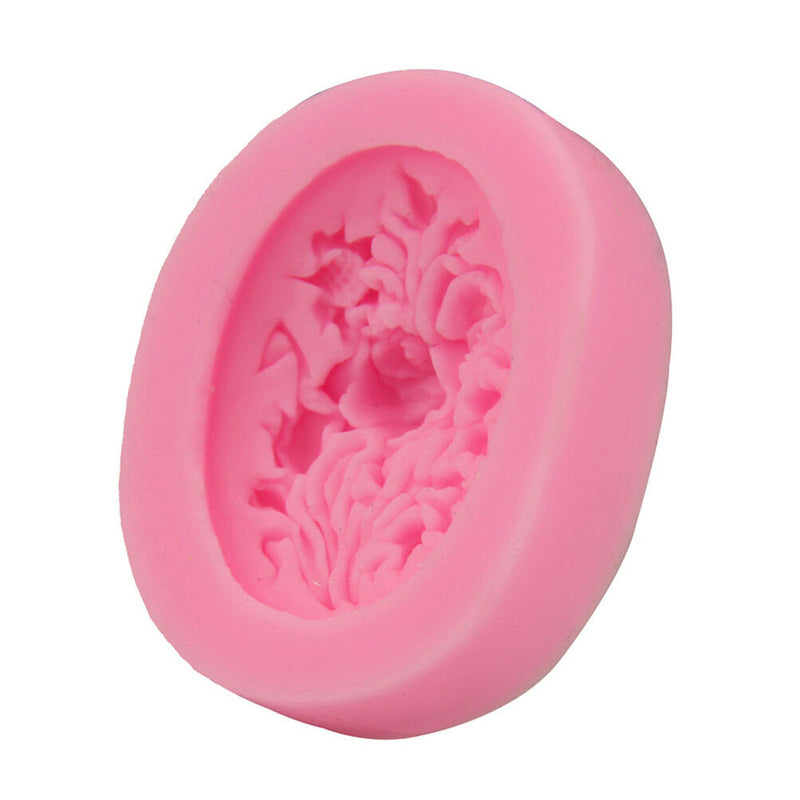 rose flower silicone fondant mold cake decor chocolate sugarcraft baking moul ME