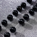 100% Natural Black Onyx Bead Real Stone Mens Stretch Elastic Bracelet 8mm Hot