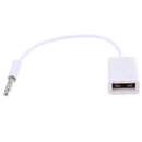 3.5mm Male Audio AUX Jack to USB 2.0 Type A Female Converter Cable JR