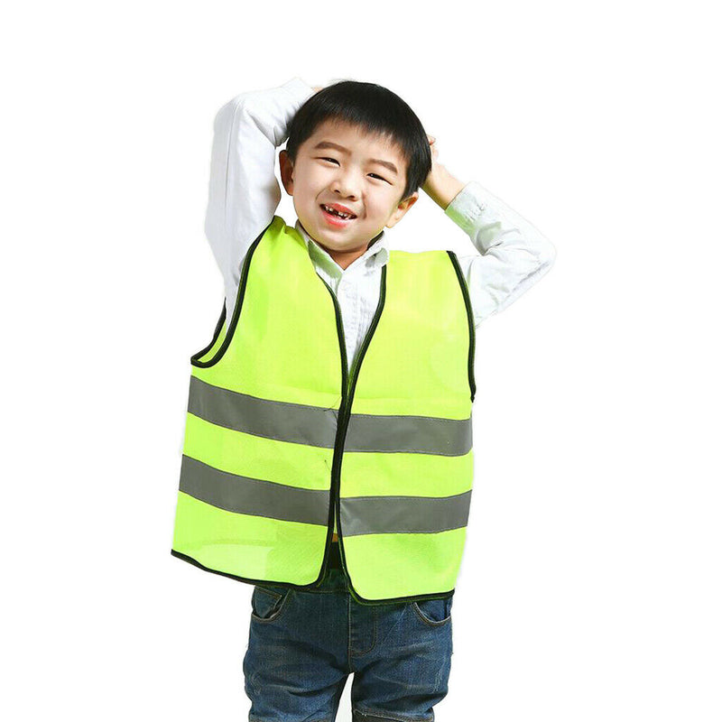 New Kids Hi-Vis Safety Reflective Waistcoat Outdoor Wear Cycling Walking Hiking